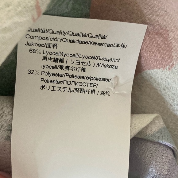 BOSS Hugo Boss Top Abstract Pastel Print Barry Shirt V Neck Blouse Oversized - Picture 5 of 12